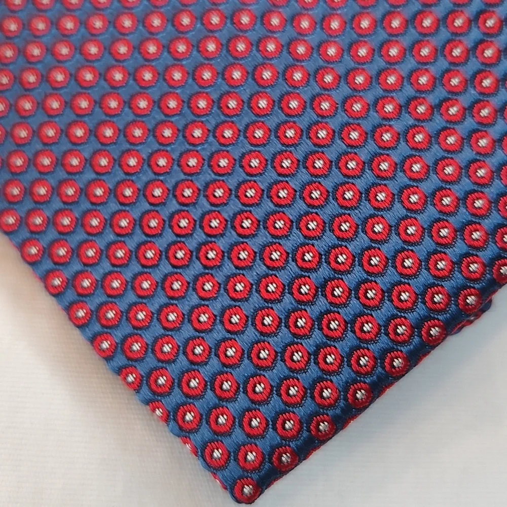 Polka dot Land's End tie lot x 2, blues, green, red